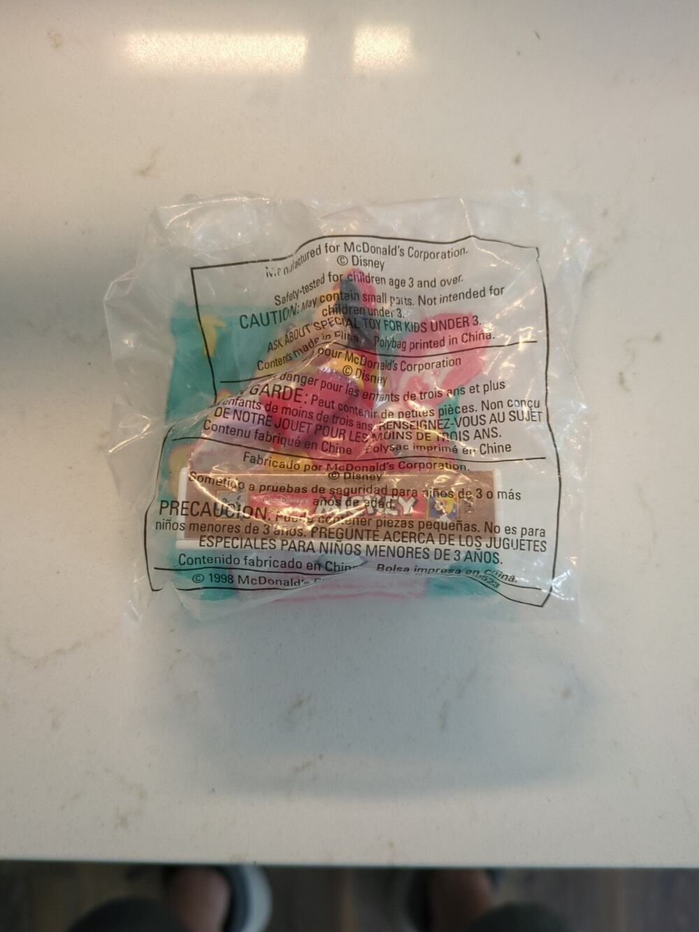Vtg. Mickey Mouse McDonald Happy Meal Toy 1998 The Spirit Of Christmas Original